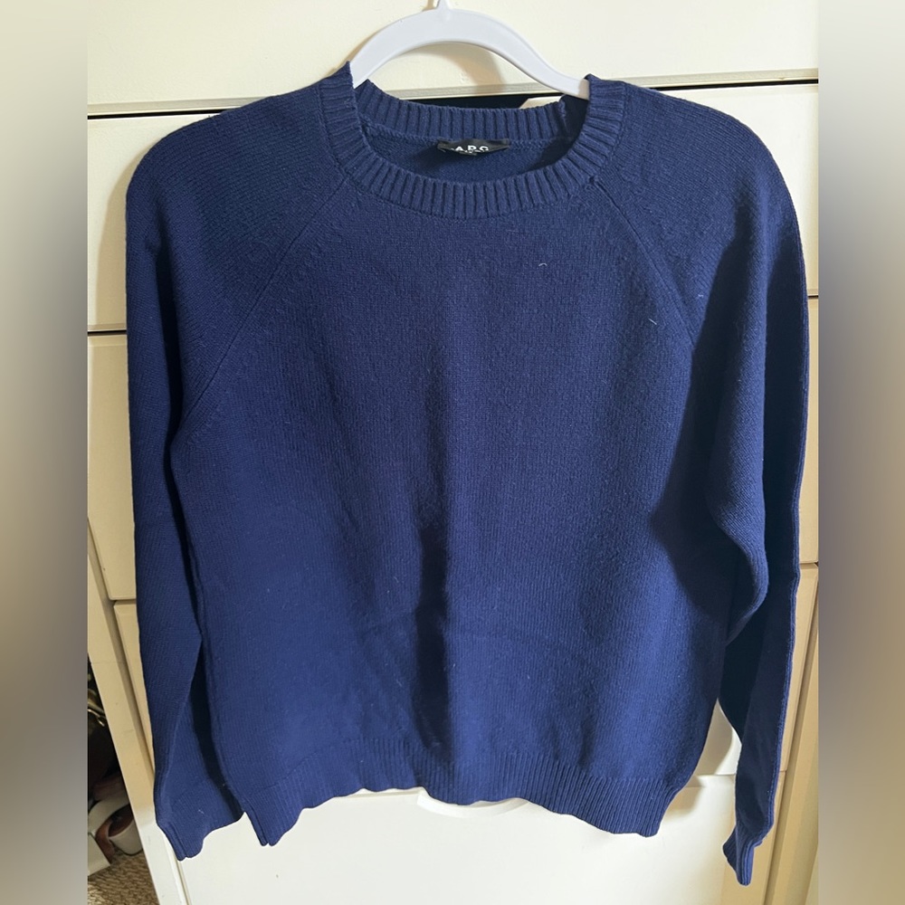 Mens Navy / Purple Wool APC sweater